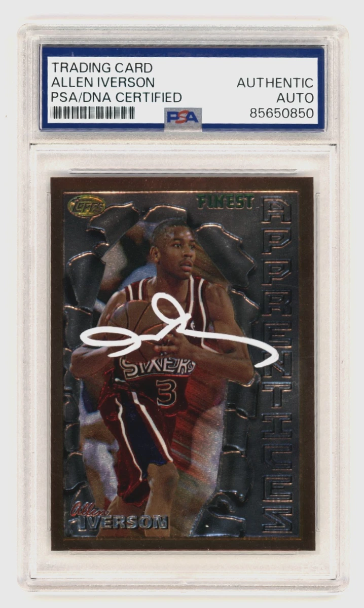 ウェルトン サイン入りオートグラフカード 97 Topps Allen Iverson Basketball Autographed Sports Trading Cards