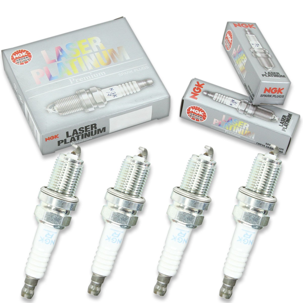 4 pc NGK 7772 PFR7G-11S Laser Platinum Spark Plugs for PK22PR-L11S ny