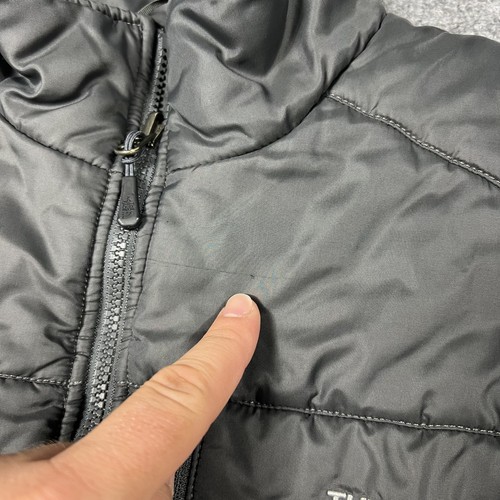 North Face Jacket Mens Medium Black Insulated Puffer Full Zip Nylon Outdoor Coat - Picture 3 of 14