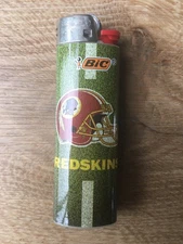 1 PC BIC Standard Regular Sized Lighter Vinyl Wrapped Redskins Football Helmet