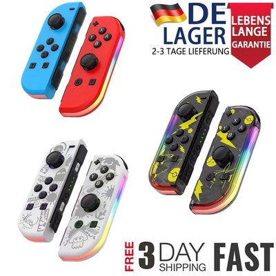 Joy-Con Controller mit LED, Wireless Gamepad 2er Set für Nintendo Switch Neu