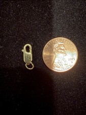 Real 14K Yellow Gold Lobster Clasp 11.4x4.2mm Solid Jewelry Finding 0.67g
