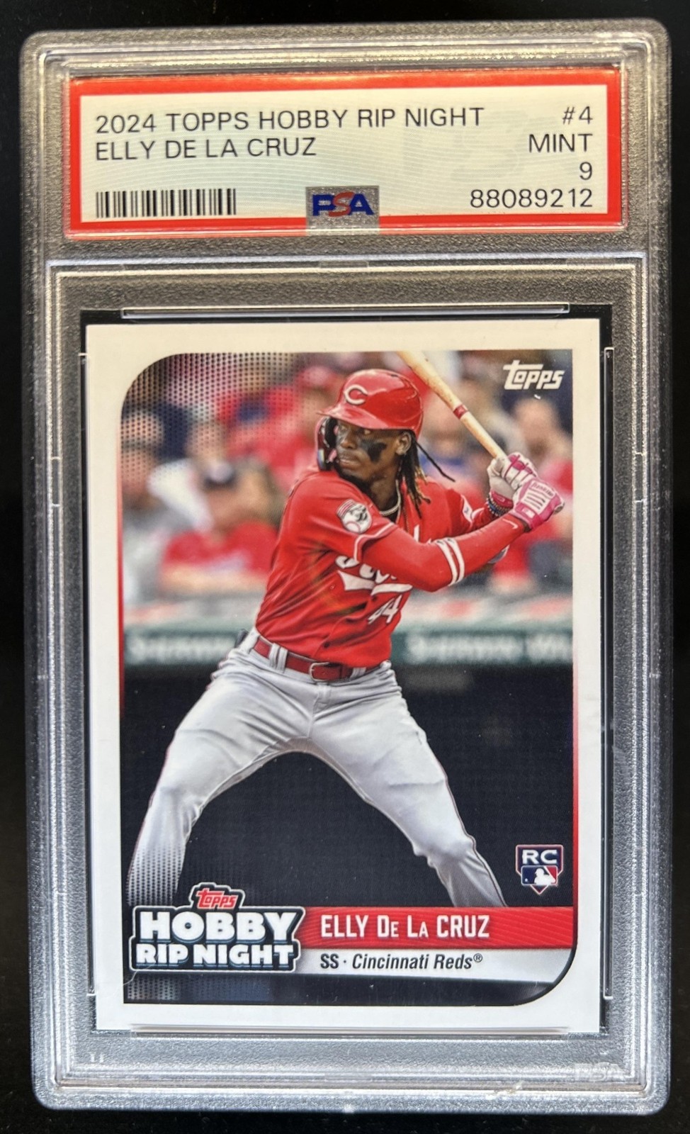 2024 Topps Hobby Rip Night Elly De La Cruz RC Rookie #4 Reds PSA 9 view 1