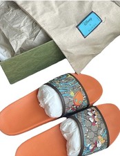 Gucci x Disney Donald Duck Beach Slides Sandals Size 13 Men s Orange Monogram