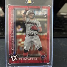2025 Topps Chrome - Andres Chaparro #187 Red Wave Refractor /5 (RC)