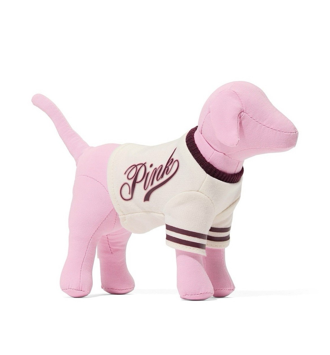 PINK BY VICTORIA'S SECRET LOGO VARSITY SWEATER PLUSH MINIDOG