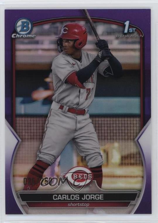 2023 Bowman Chrome Prospects Purple Refractor 20/250 Carlos Jorge #BCP-120 1fw1