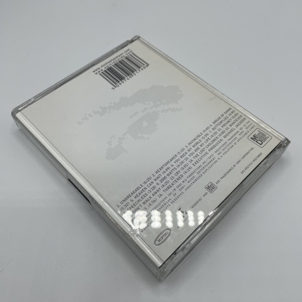 MICHAEL JACKSON - INVINCIBLE MD MiniDisc Album. Final Studio Album