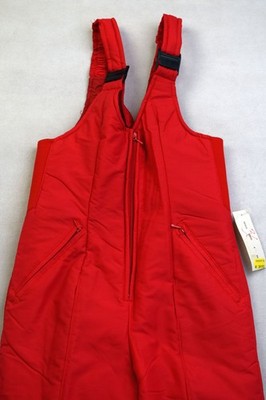Vintage Ski Hose Snowboard Pant Flare Jumper Overall 80s Red Damen 36 NEU NEW