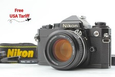 Near MINT /Strap Nikon FE Black 35mm Film Camera Ai 50mm F/1.4 Lens From JAPAN
