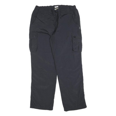 SWITCHER Herren Polyester Mischung Schwarz Bequemer Cargo Hose W36 L30 Zip Fach