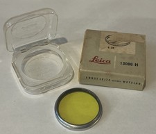Vintage Leitz Leica E39 Yellow Filter 1 Germany 13086 H, In Box With Case