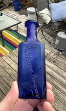 The Casino Pharmacy Cobalt Medicine Bottle Atlantic City New Jersey NJ Rare