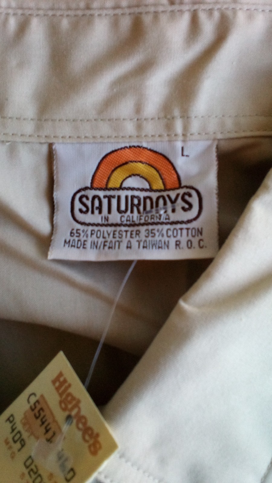 Saturdays in California Shirt Mens L Button Front… - image 3