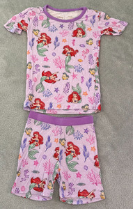 Little Sleepies Disney The Little Mermaid Pajama Set, 3T (Free S/H)