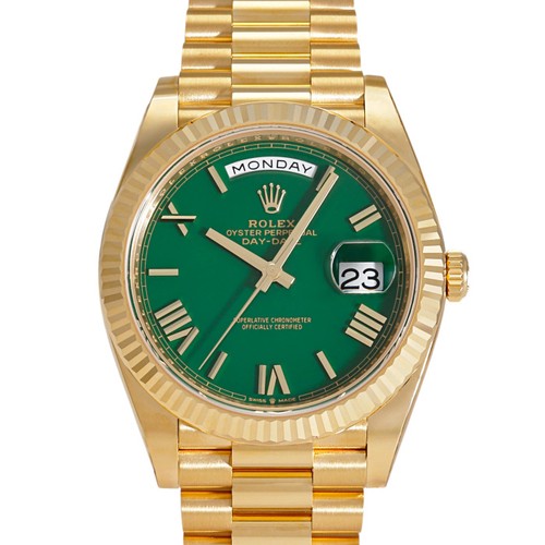 Rolex Day-Date 228238 Yellow Gold 40.0mm Green Dial Automatic ...