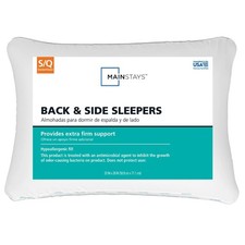 Mainstays Extra Firm Back Side Sleeper Bed Pillow, Standard/Queen