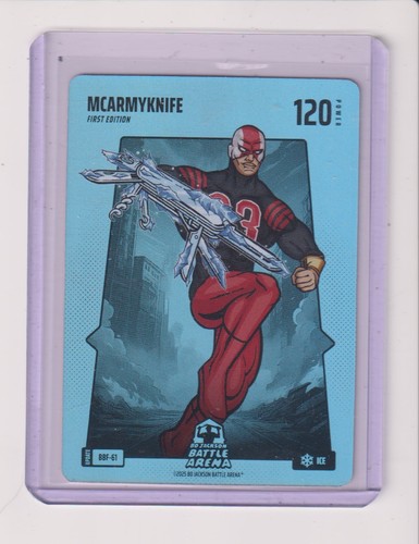 2025 BO JACKSON BATTLE ARENA BLUE BATTLEFOIL SP McARMYKNIFE CHRISTIAN McCAFFREY