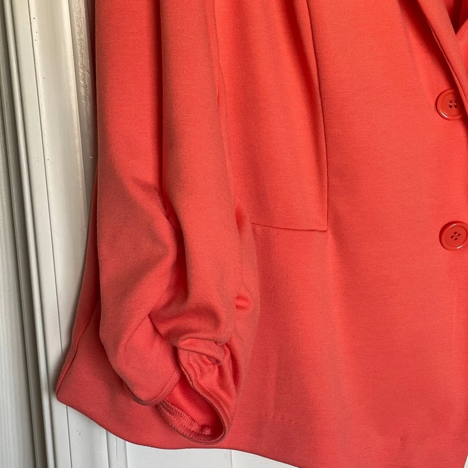 CATO BLAZER 26/28W КОРАЛЛОВЫЙ ВЕСЕННИЙ БРАНЧ ЭЛАСТИЧНЫЙ ПОВСЕДНЕВНЫЙ МИНИМАЛИСТ ОПРЯТНАЯ КАРЬЕРА - Изображение 4 из 4