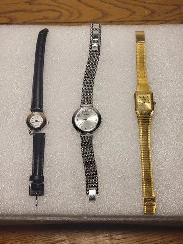 Vintage Lot Of 3 Ladies' Watches PEYOTE BIRD, SASSOON, AND TIMEX/ NEW BATTERIES