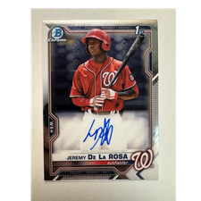 Topps 2021 Bowman Chrome Prospects Auto Rookie Jeremy De La Rosa /150 #CPA-JDL