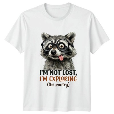 Im Not Lost Im Exploring T-Shirt Trash Panda Waschbär 2026 Geschenk für Sie und Ihn
