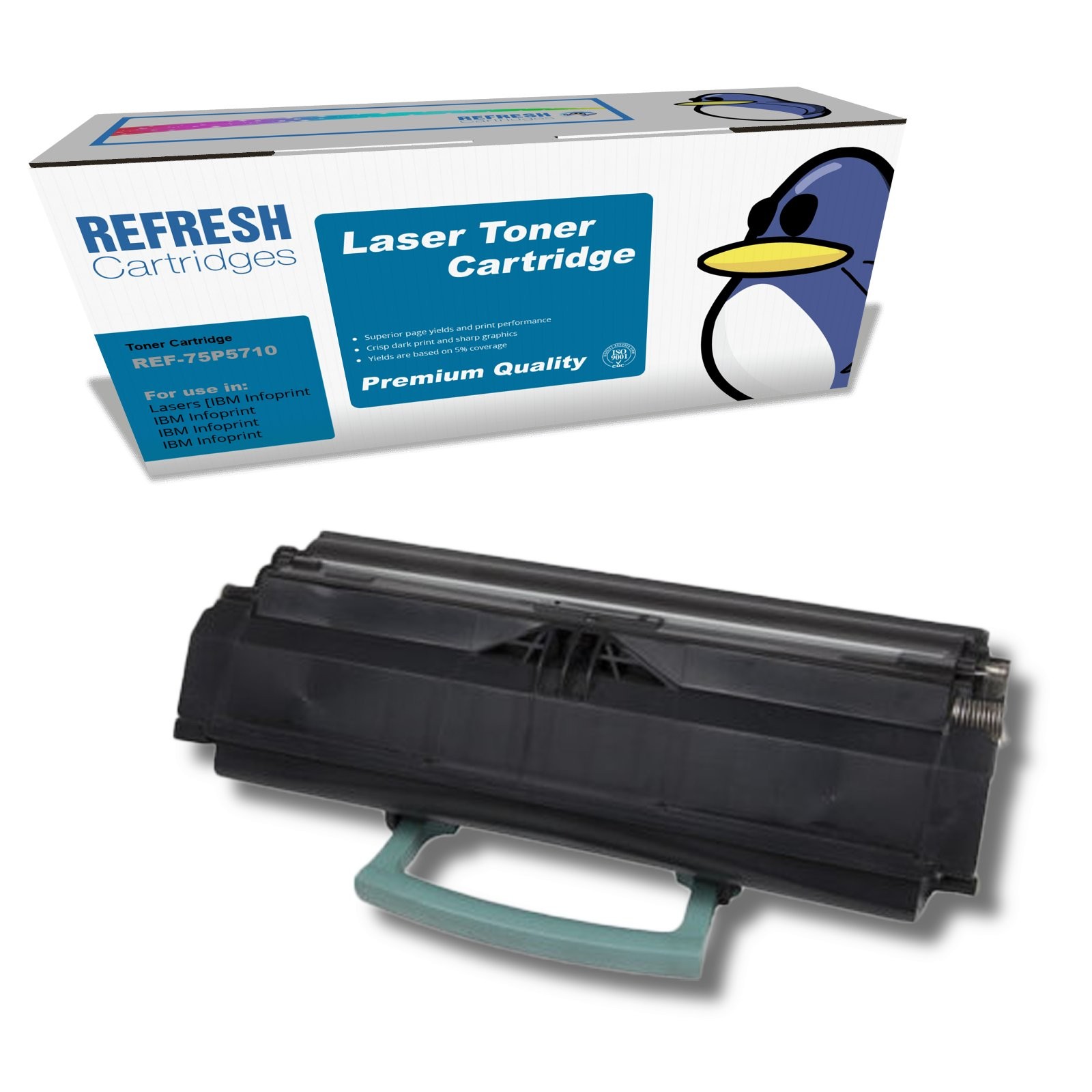 Refresh Cartridges Black 75P5710 Toner Compatible With IBM Printers