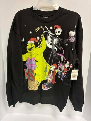 Nightmare Before Christmas Womens Graphic Sweatshirt Black XS