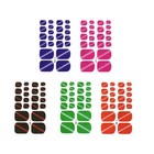 5 Pcs Glitter Press on Toe Nails Stick Gel Fingernail Stickers for Women Girl