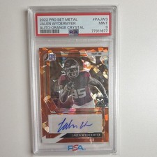 Leaf Pro Set Metal Jalen Wydermyer Auto Orange Crystal PA-JW3 PSA 9 Football