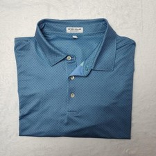 Peter Millar Polo Shirt Mens XL Blue Summer Comfort Golf Performance Soriano