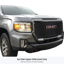 For GMC Canyon 2021-2022 APG 3-Pc Black 8x6 mm Horizontal Billet Main Grille