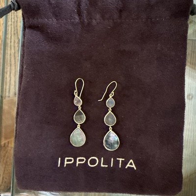 Ippolita 18 K Gold Rock Candy Shell Triple-Drop Earrings
