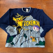Vintage Knit Pok mon Sweater - Size  Youth M 10-12 - Official Nintendo Product