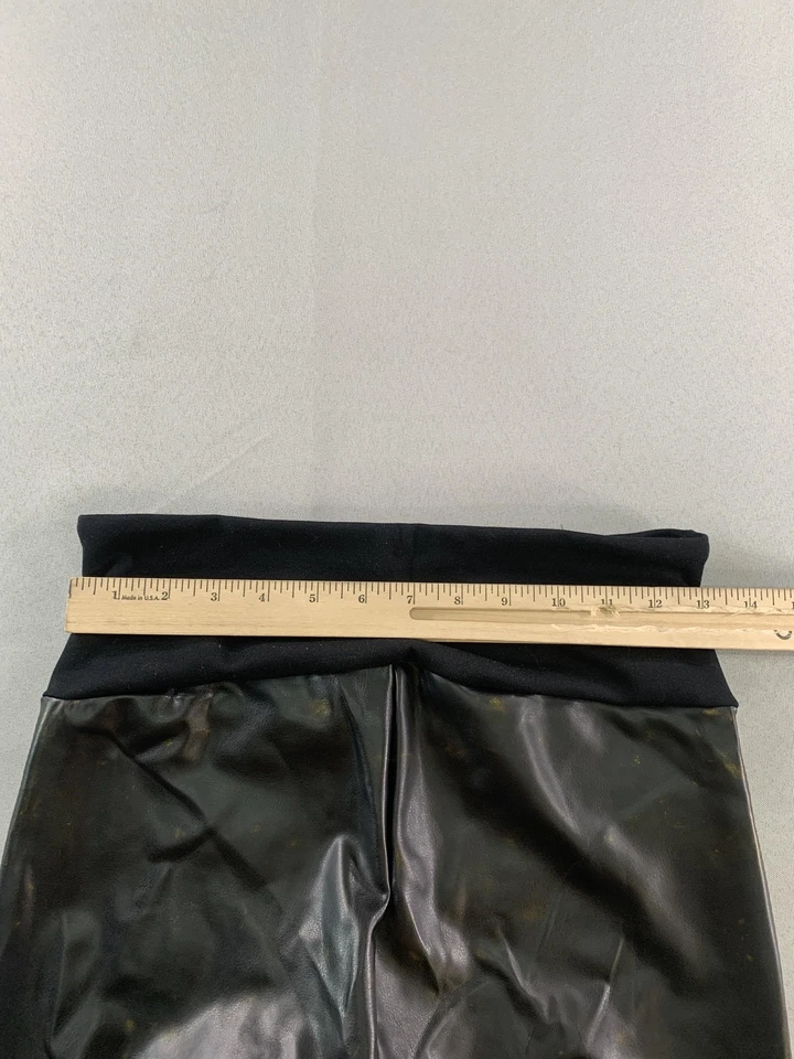 Spanx Red Hot Leggings Womens Medium Black Faux Leather High Rise Shaping 2300R - Image 4 of 4