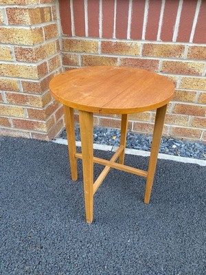Vintage Poul Hundevad kleiner runder Teak Beistelltisch klappbar Danish 60er Jahre 
