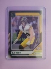 2024 Clearly Donruss Football #44 T.J. Watt Green /25 Pittsburgh Steelers SP