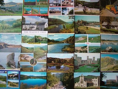 100 unbenutzte Postkarten von WALES.  70er/80er Jahre..