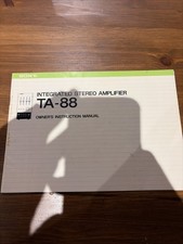 TA-88 Amplificatore Stereo SONY Manuale Istruzioni Funzionante -DO-91
