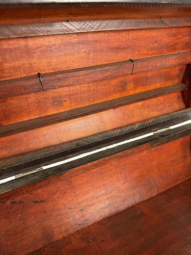 Vintage Wicker Pencil Reed Chest Brass Latches Leather Straps 16.5” x 9” x 7” - Picture 8 of 13