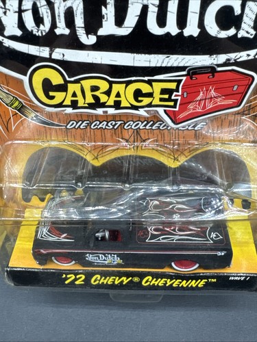 2004 Jada Toys VON DUTCH GARAGE 72 CHEVY CHEYENNE black WAVE 1 very nice - Picture 3 of 4