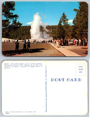#ad Old Faithful Geyser Yellowstone National Park Vintage Postcard Sanborn Dexter $4.44