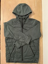 Nike Dri-FIT Windbreaker Jacket Mens Large Green Hooded Full Zip Insulated