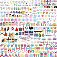 Random 85Pcs LPS Accessories Pack Lot Laptop Hat Dress Bow Food Fit LPS Cat Dog