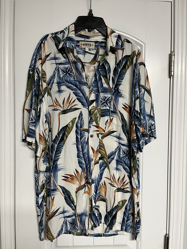 CAMPIA MODA Hawaiian BEACH CRUISE Shirt Men MEDIUM Rayon 46 RELAXED FIT EUC