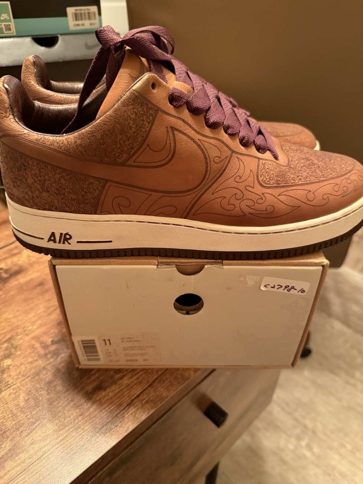 Nike Air Force 1 Low El Dorado Lasered Mark Smith Mens 11 Worn 2-3 Times image 3
