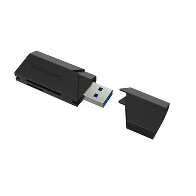 SABRENT SuperSpeed 2 Slot USB 3.0 Flash Reader, Black 