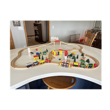 Wooden Train Set with Tracks, Trains, and Accessories Brio Compatible