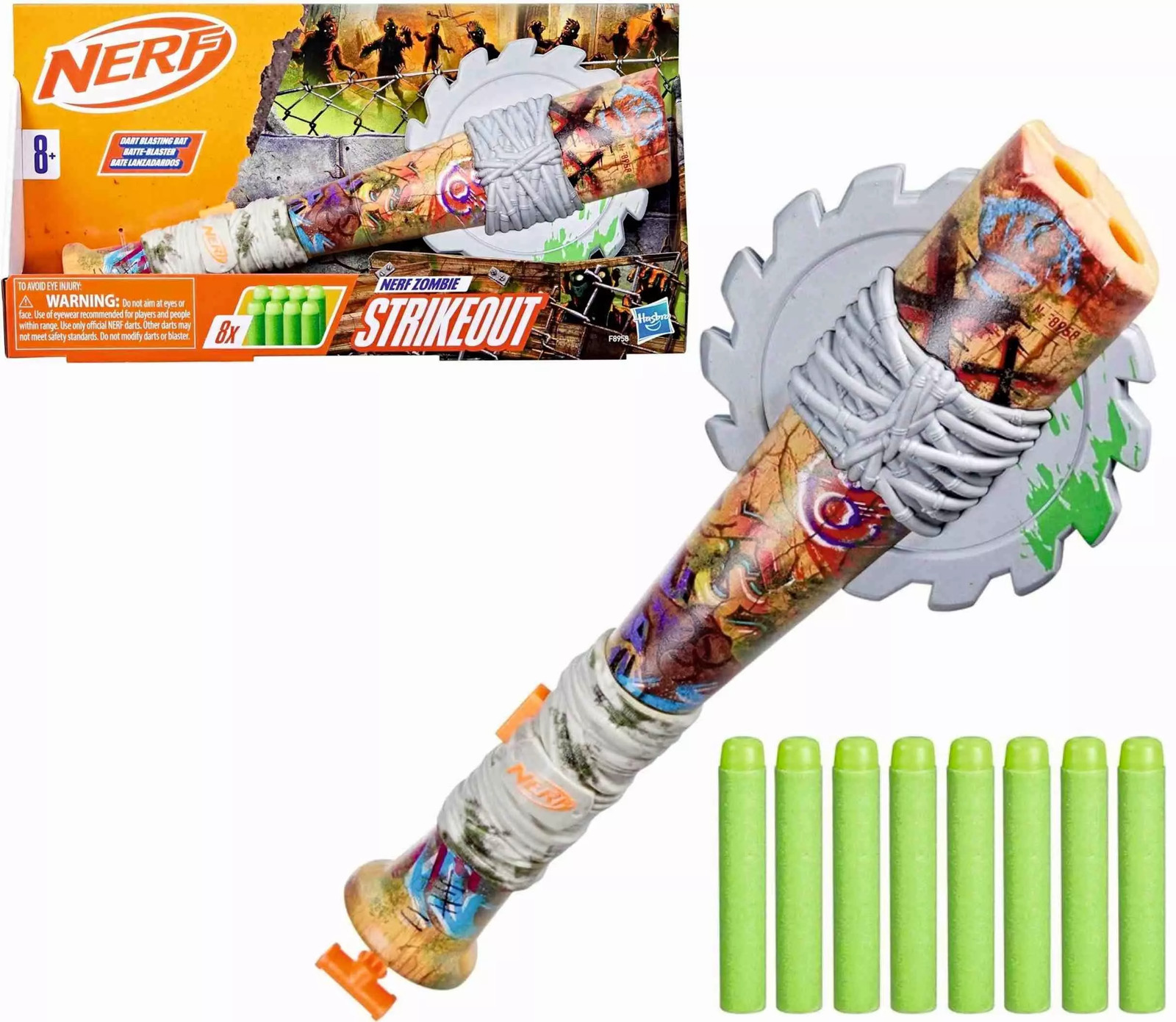 195166254326 NERF Zombie Strike Out maczuga z pi F8958 Hasbro 6390₽