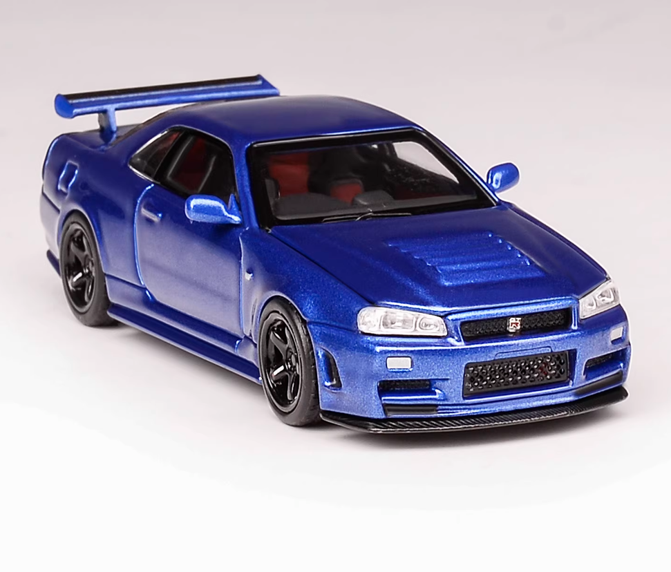 1:64 MH Nissan R34 NISMO GT-R Z-tune Blue Color Diecast Model | eBay